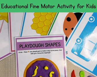 Shape Playdough Mats – Printable Fine Motor Activity for Preschool & Toddlers – Sensory Learning PDF