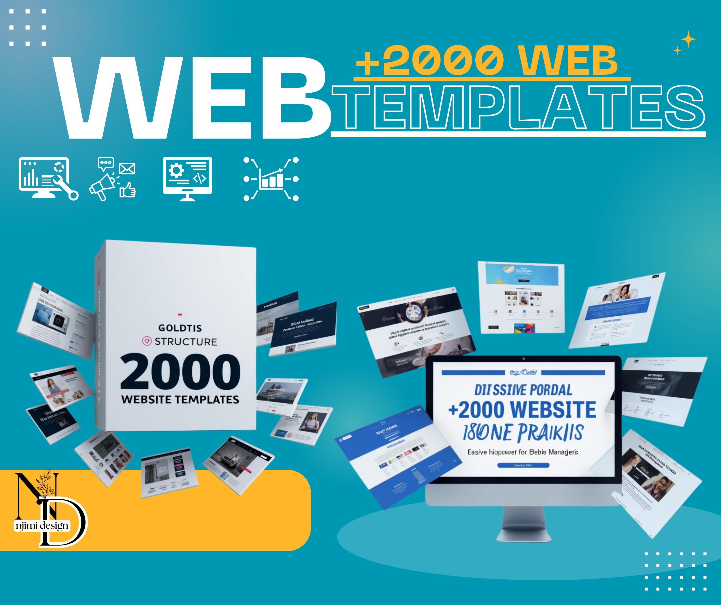 2000+ Website Templates Mega Bundle: Canva, Figma, HTML + Shopify Bonus ...