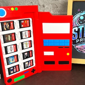 Organizador de cartuchos de juego RedCore Anime Card Pokem, estuche de almacenamiento retro con impresión 3D para consolas de juegos TCG, estantería para juegos, caja de almacenamiento de tarjetas