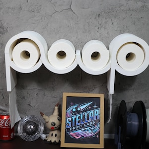 Poop Toilet Paper Holder Wall Mount Practical Version™ 3D Print Roll Storage Rack Modular Bathroom Decor Housewarming Gag Gift Novelty Art
