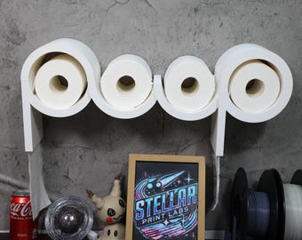 Support mural pour papier toilette caca, version pratique™, impression 3D, support de rangement pour rouleau, décoration de salle de bain modulaire, pendaison de crémaillère, cadeau bâillon, nouveauté