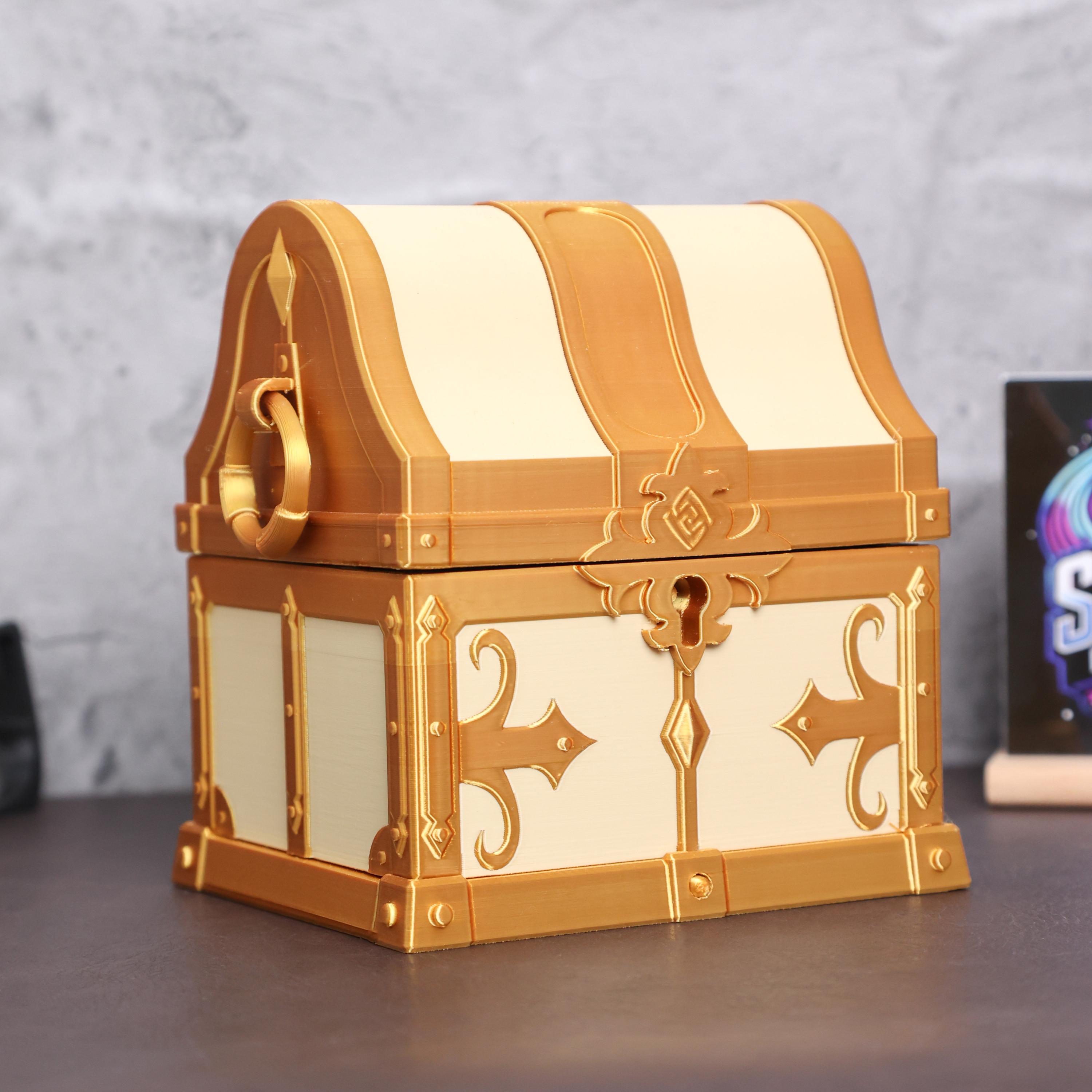 Genshin Treasure Chest With Key Hidden Compartment Jewelry Box