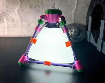 Lámpara de noche con luz táctil de Splatoon 3, diseño de trípode impreso en 3D, luz de escritorio colorida para gamer, decoración de Splatoon activada por toque para fanáticos, lámpara de gamer peculiar