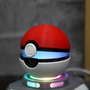 Pokem Ball Humidifier Customizable 3D Printed LED Light Anime Desk Decor Anime Personalized Present Game Room Humidifier Gamer Birthday Gift