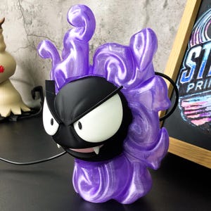 Spooky Ghost Type LED Wall Light Remote 3D Printed Ghost Creature Night Lamp RGB Color Changing Wall Decor for Fans Kids Eerie Room Lighting