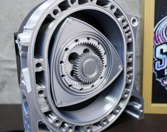 Wankel Engine 3D Model USB Powered Moving 3D Printed Engine Office
