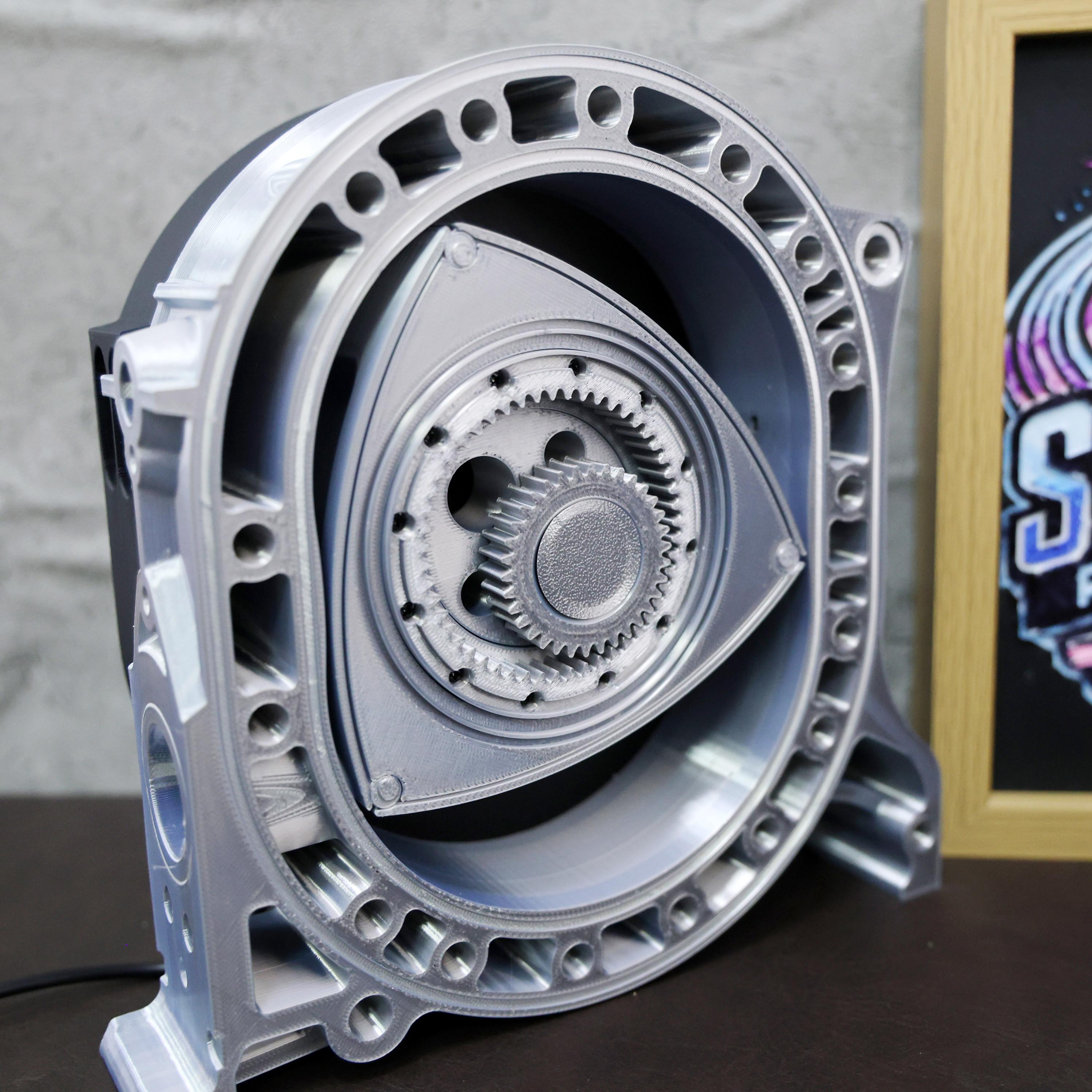 Wankel Engine 3D Model USB Powered Moving 3D Printed Engine Office