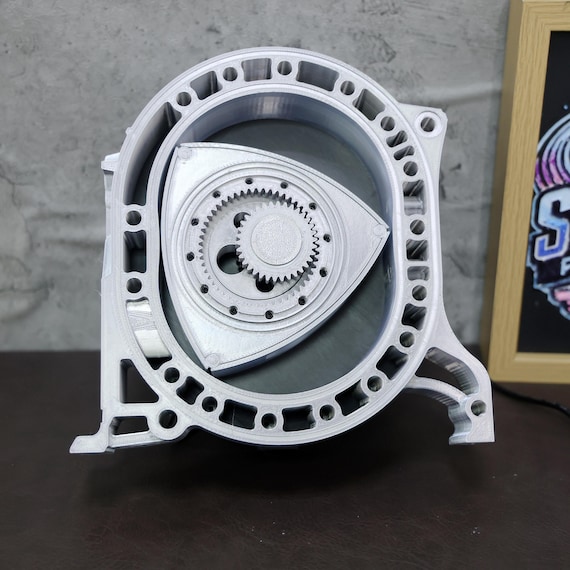 ヴァンケルエンジン3Dモデル USB電源 動く3Dプリントエンジン オフィス
