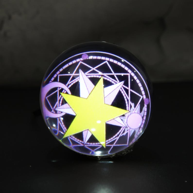 Sauron Eye Crystal Ball 3D Magic Sphere Glass Orb Fiery Display Custom ...