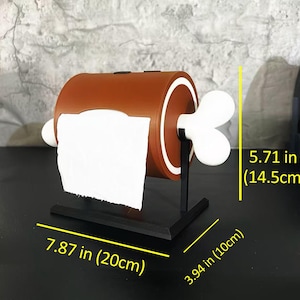 Distributore di fazzoletti per arrosti di carne da barbecue, stampato in 3D, portarotolo per carta da cucina, divertente organizer per fazzoletti da scrivania e auto, regalo divertente per il Ringraziamento.