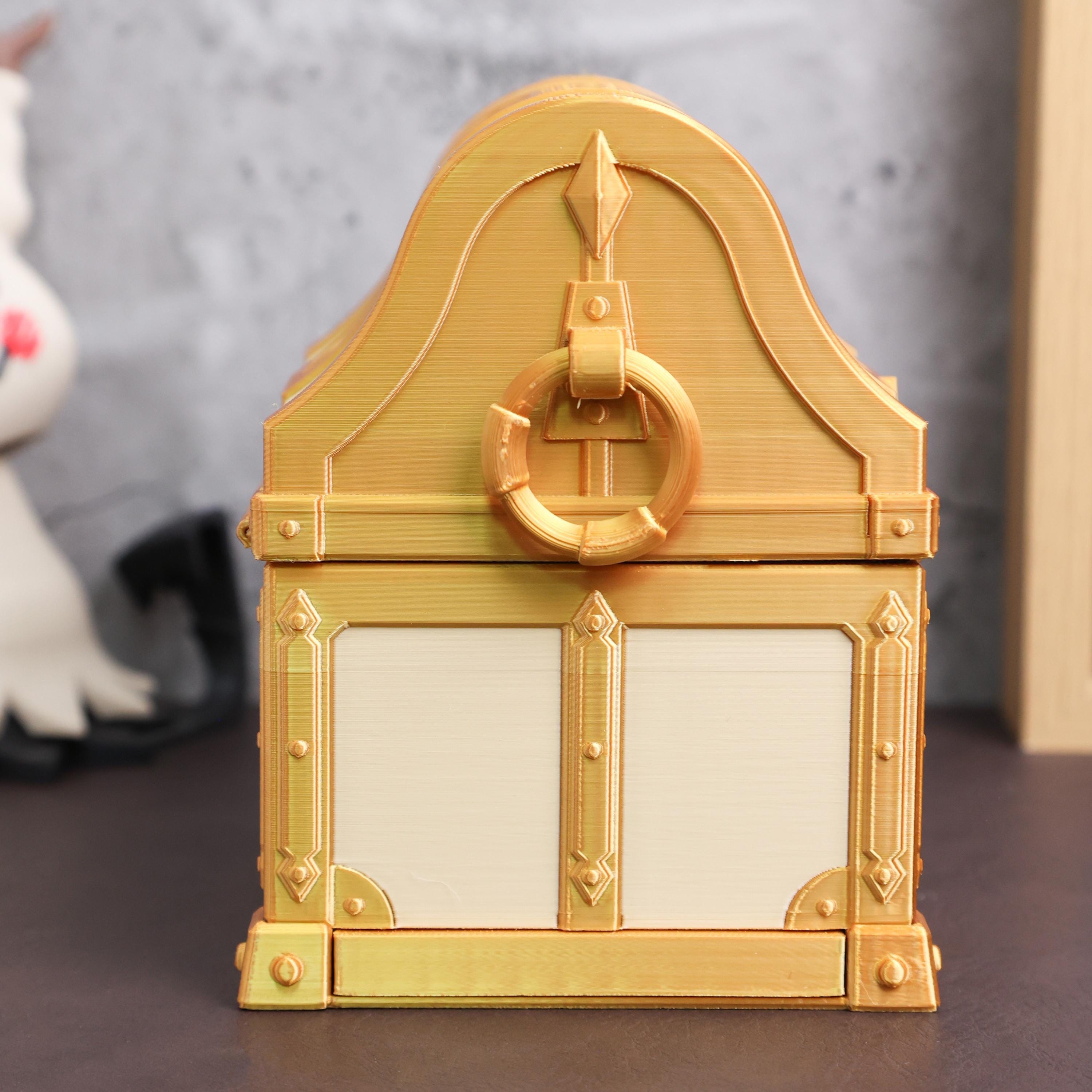 Genshin Treasure Chest With Key Hidden Compartment Jewelry Box