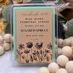 Picea azucarada con cera de soja e ingredientes botánicos: aroma premium y duradero / Hecho a mano