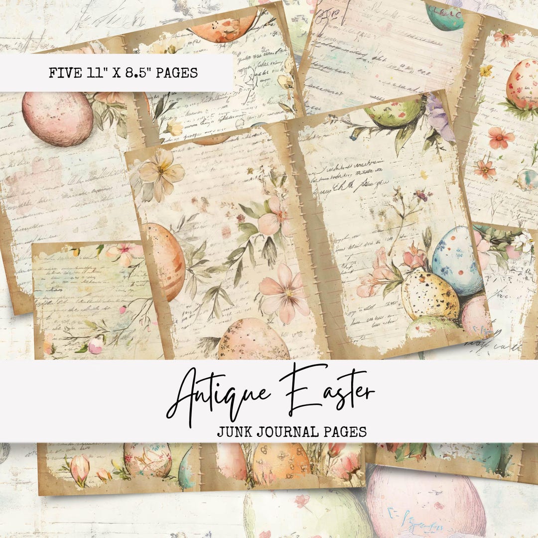 Antique Easter Junk Journal Pages | Pastel Easter | Printable Journal ...