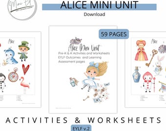 Alice im Wunderland Einheit | Ejlf-ökologisch ausgerichtete Aktivitäten für frühe Lerner