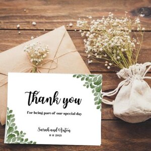 Nota de agradecimiento de boda, tarjeta de agradecimiento de boda personalizada, agradecimiento para novios, papelería de boda, ideas para regalos de boda, saludos de boda