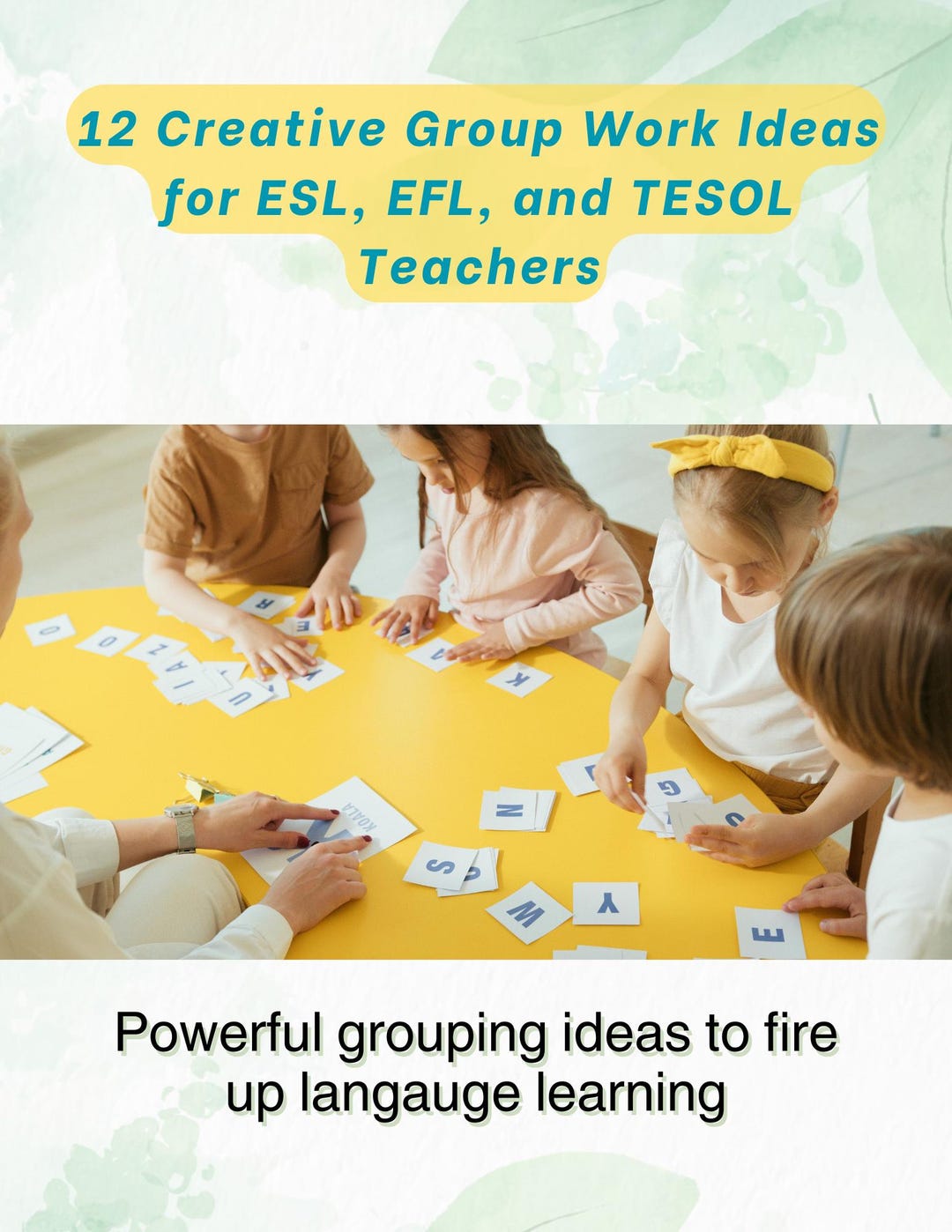 Tutor Activities.pdf ESL Teacher Ebook: 12 Fun Student Grouping Activities (PDF) - Etsy