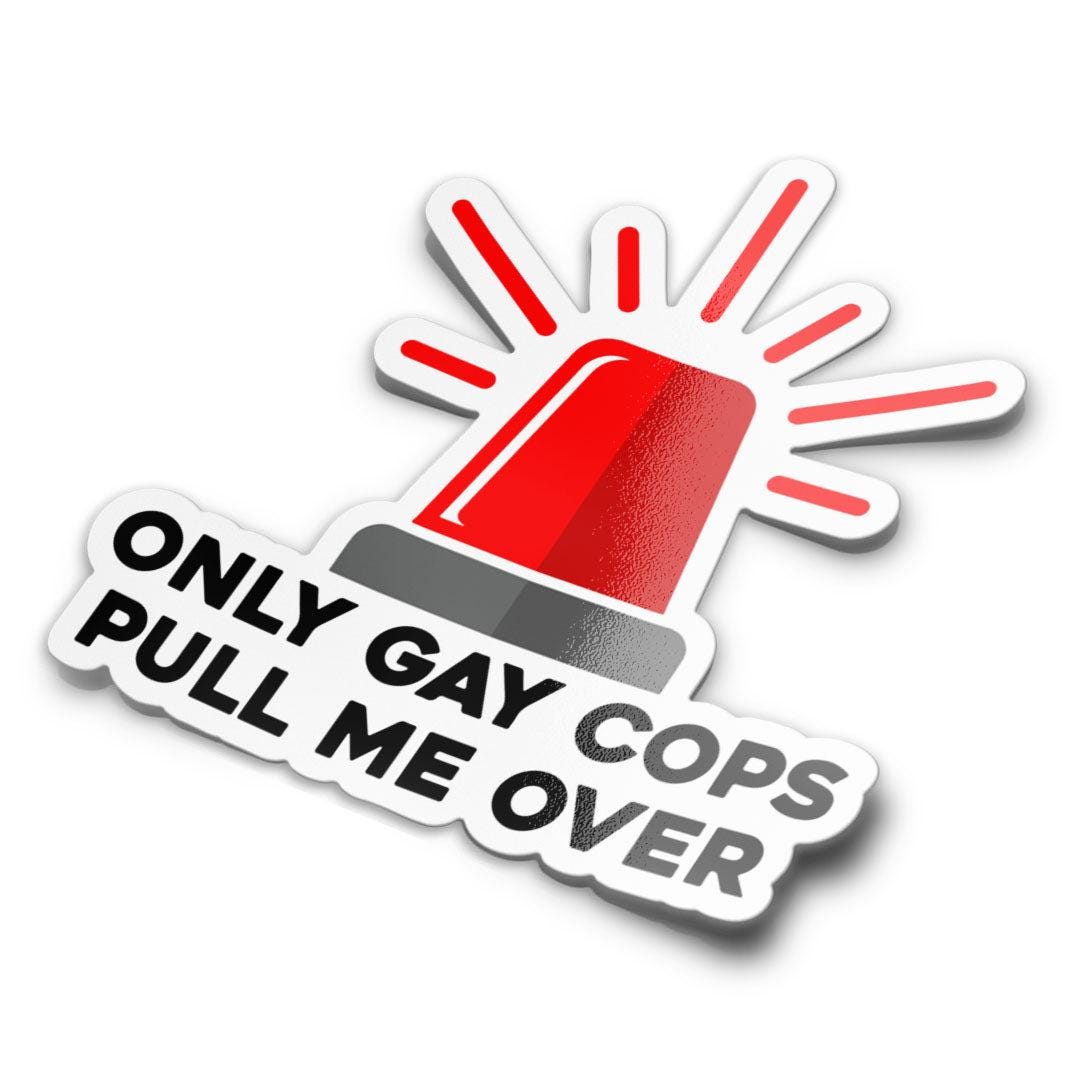 Aazon.co - Only Gay Cops Pull E Over Rainbow Weather-Resistance - Foto 2