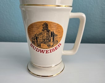 Budweiser Tapered 1970s Beer Stein Mug Collectible Beer Memorabilia Vintage