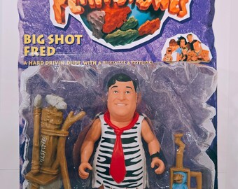 New In Original Package Vintage Mattel The Flinstones "Big Shot Fred" Action Figure 1993