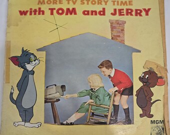 Vintage 1961 Tom and Jerry MGM Vinyl LP, Children's Story Record