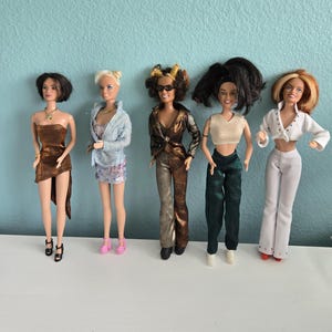 Set Of 5 Spice World Superstar Collection Dolls 1998 Y2K Retro Spice Girls