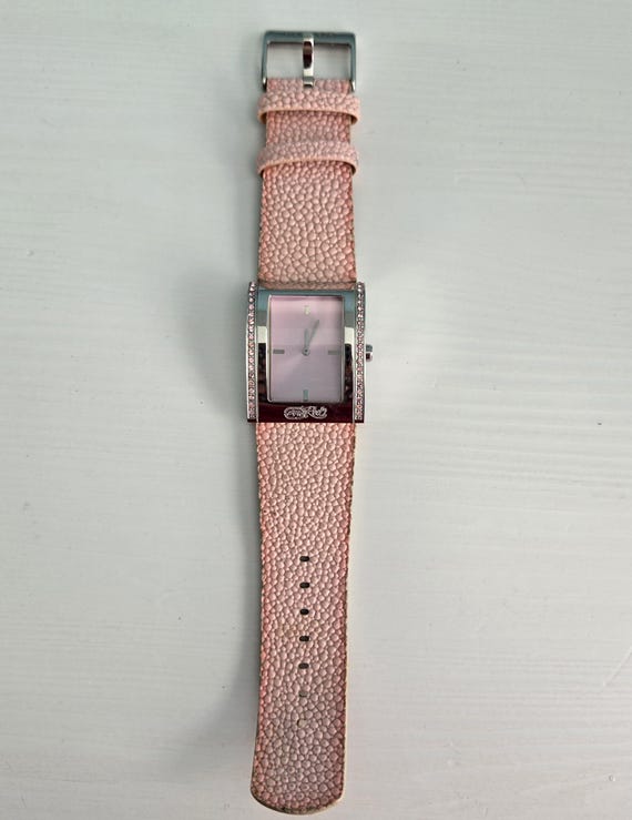 Marc Ecko Leather Watch w/ Rhinestones Marc Ecko Watch Black Genuin Leather And Crystals Skull new  main image 2