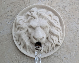 Lion Head water spout  6&quot; Pool water feature Wall fountain emitter Lion Head water spitter