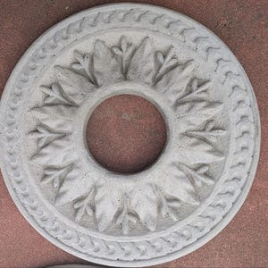 Concrete water spout rosette 10&quot; Pool water feature Wall fountain emitter Water spitter concrete