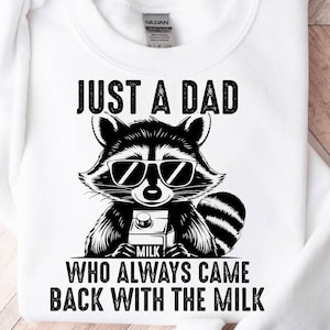 Retro Dad Raccoon PNG: Funny Father&#39;s Day Design (Digital Download)