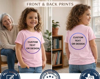 Custom Text Youth Shirt, Personalized Toddler Tee, Customized Text Youth T-Shirt, Your Text Youth Shirts, Custom Youth T-Shirts