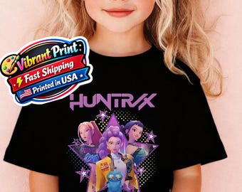 Huntrix T Shirt, Demon Hunters Mira Rumi Joey Graphic Tee, Kpop Fan Apparel