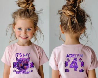 Custom Huntrix Birthday Girl Shirt, Personalized Kpop Demon Hunter Birthday Tee, Back to School, Gift for Huntrix fan,Birthday Gift for Kid