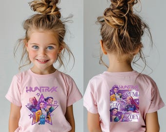 Camiseta Huntrix, camiseta Demon Hunters, camiseta Huntrix para niña, camiseta Mira Rumi Joey, camiseta Demon Hunter para niño, regalo para fan del K-pop, película K-pop