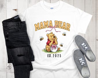 Custom Mama Bear Shirt For Women,Shirt, Mama Shirt,  Personalized Mama , Gift for Mom, Gift for Grandma, Mothers Day Shirt, New Mom Tee