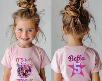 Custom Huntrix Birthday Girl Kpop Demon Hunter Shirt, Personalized Name Age Tee