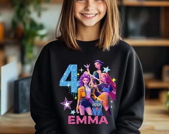 Custom Huntrix Birthday Girl Shirt Hoodie Sweatshirt