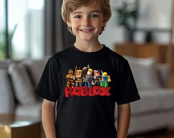 Roblox T-shirt, Roblox Youth Tee, Roblox Birthday T-shirt, Roblox Lover T-shirt,Colorful Gaming Shirt with Popular Characters