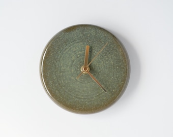Handmade Ceramic Wall Clock - Modern Minimalist Home Decor, Silent Wall Clock, Unique Housewarming Gift