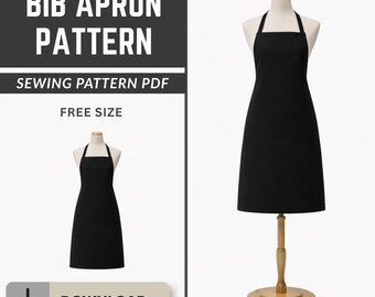 Bib Apron PDF Sewing Pattern | Instant Digital Download