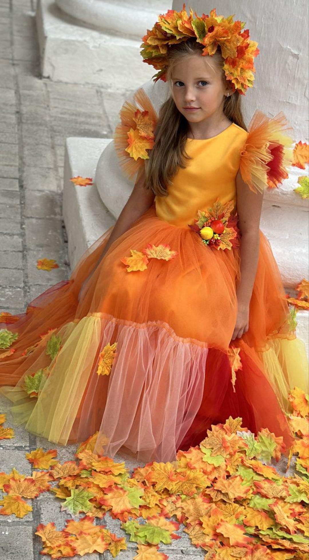 fall color tutu dresses Fall in Love Thanksgiving Dog Dress