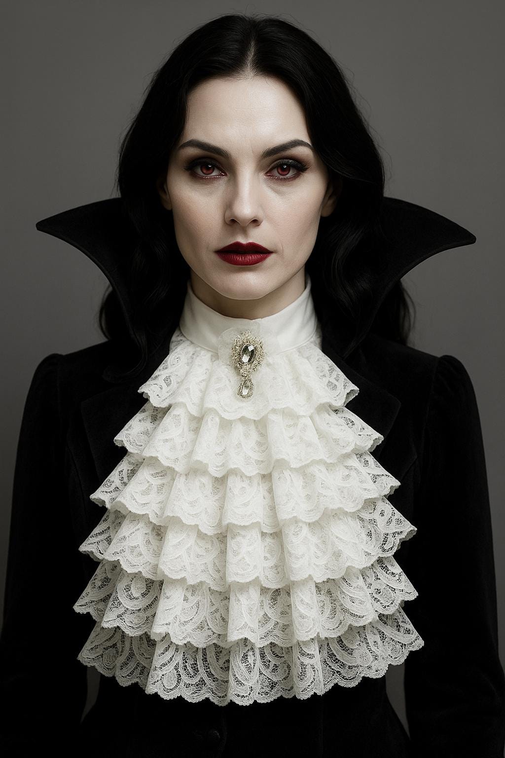 White Gothic Blouse - Etsy