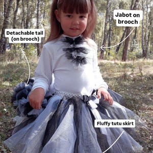 Children's cat costume, Tutu skirt, Hoop, Frog tie, Party look - forest animals, Children's costume for Halloween and party