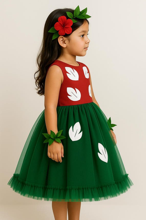 green emerald velvet dress Loungefly Sitch Shoppe Disney Lilo and Stitch Tropical Wrap Ilana Dres –  Circle Of Hope Boutique main image 0