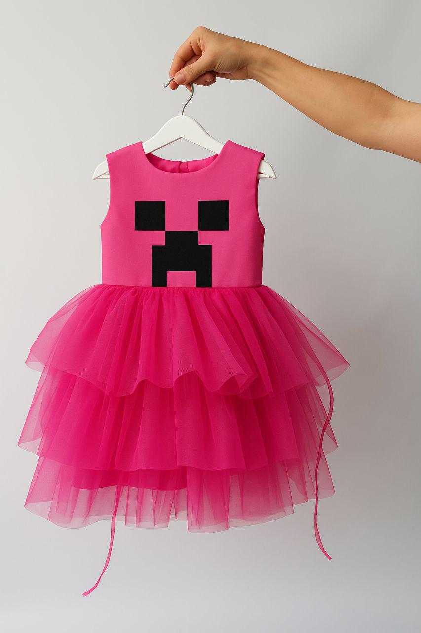 minecraft prom dress Pink Pixel Dress for Girl