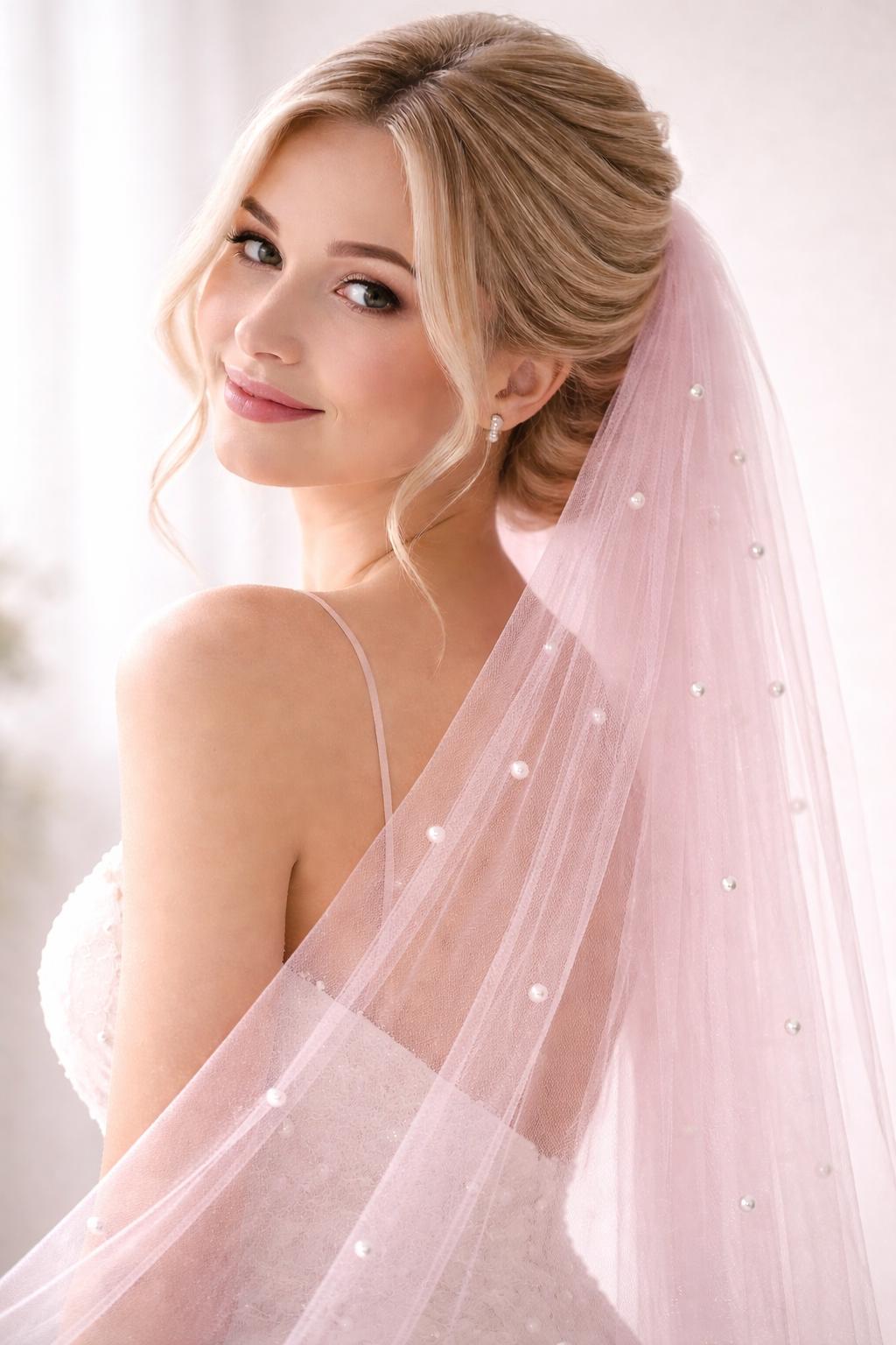 Short Pink Veil - Etsy