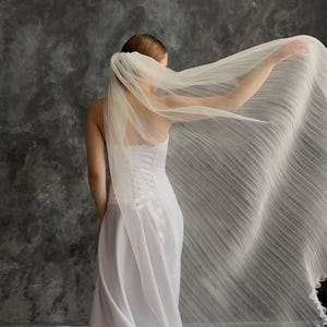 Pleated Veil Long - Etsy display picture 1