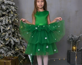 Christmas Dress Woman Tree Lights Costume Cosplay Green Colorful  Decorations Spandex Sleeveless Outfit Party Gift - Etsy
