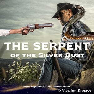 Western Snake Duel Poster | The Serpent of the Silver Dust | Cowboy Wall Art Print | Digital Download