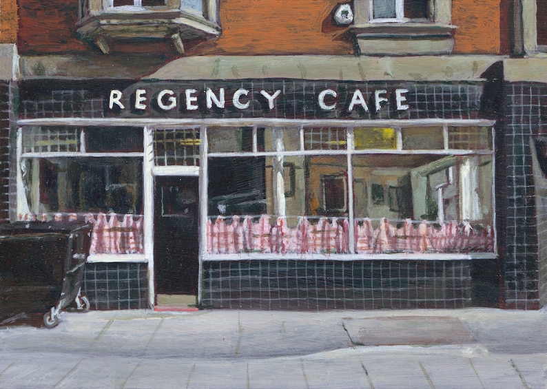 Regency Storefront Regency Cafe ⦁ Limited Edition Large A2 Print ⦁ Realism Painting ...