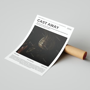 Cast Away Movie Poster, With A Quote From The Movie (Light Version 4)
